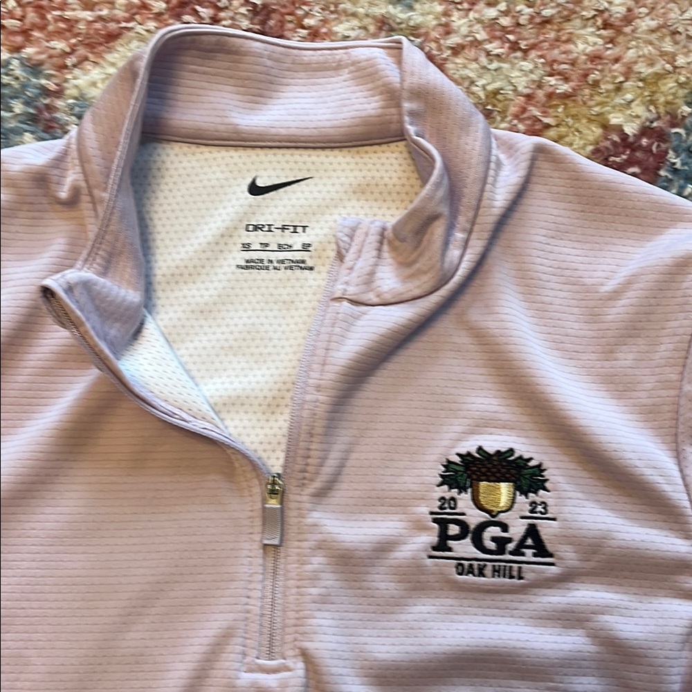 Nike Dri-Fit Light Purple PGA Oak Hill 1/4 Zip Pullover XS